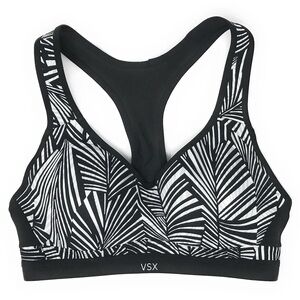 Victoria's Secret VSX Incredible Sports Bra 34C Black High Support Racerback Gym